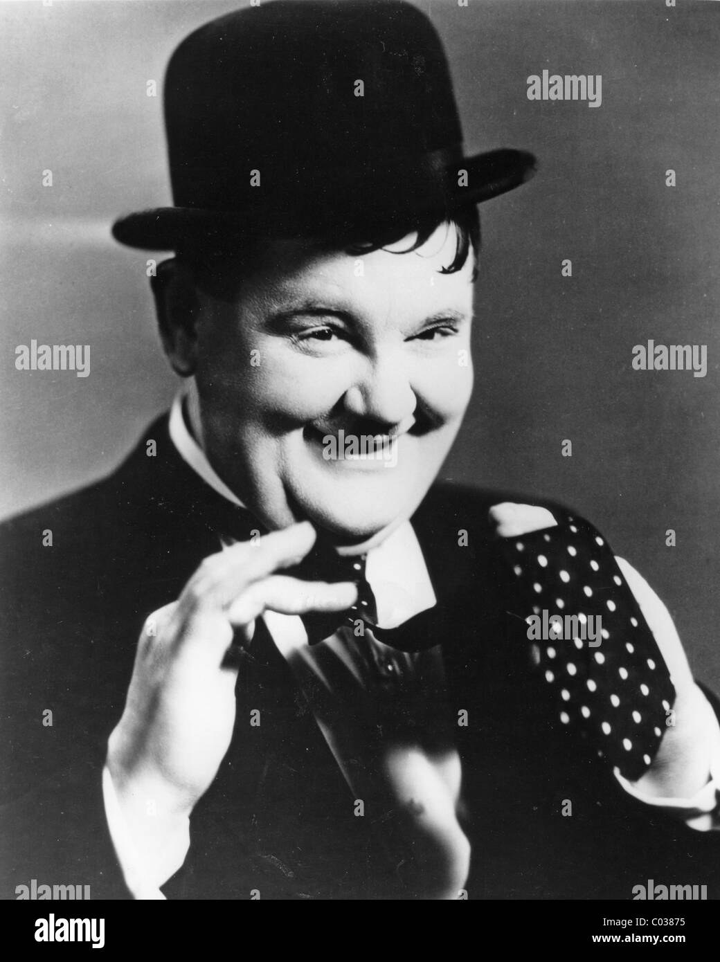 OLIVER HARDY (1892-1957) US comic actor and the tubby half  of the Laurel and Hardy film duo Stock Photo