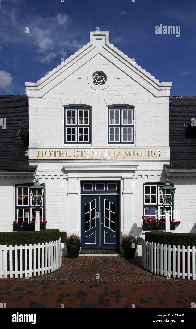 Hotel Stadt Hamburg, Westerland, Sylt Island, North Friesland, Schleswig-Holstein, Germany, Europe Stock Photo