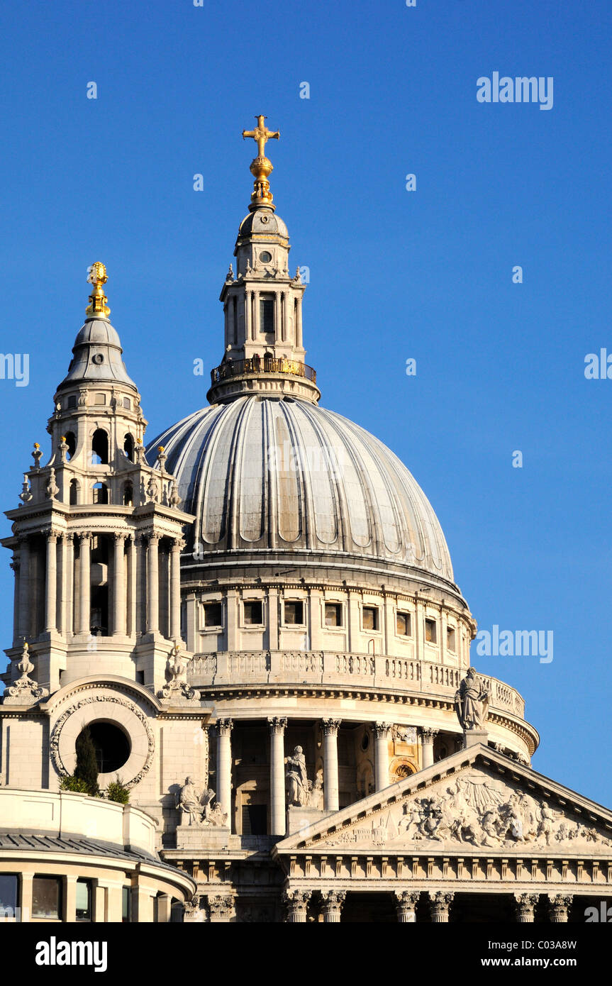 Close up of St.Pauls cathedral,Central London Stock Photo