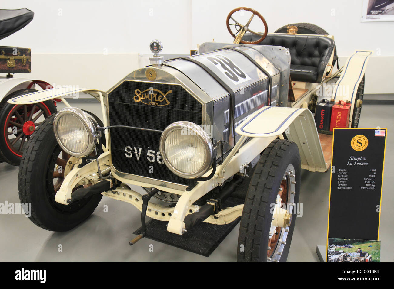 Simplex La France vintage car built in 1914, Autosammlung Steim car museum, Schramberg, Black Forest, Baden-Wuerttemberg Stock Photo