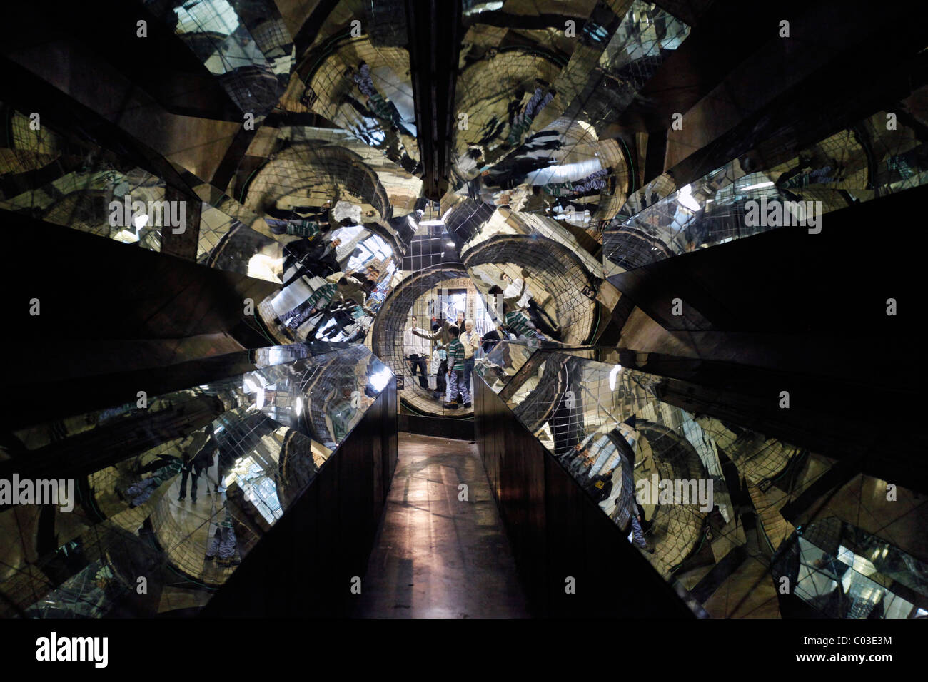 A tunnel of mirrors at The City Museum on Sunday, February 6, 2011 in