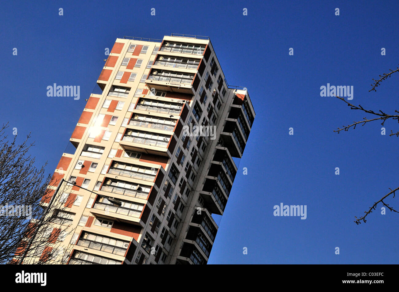 High rise flats at Canada Wharf,Rotherhithe,London Stock Photo