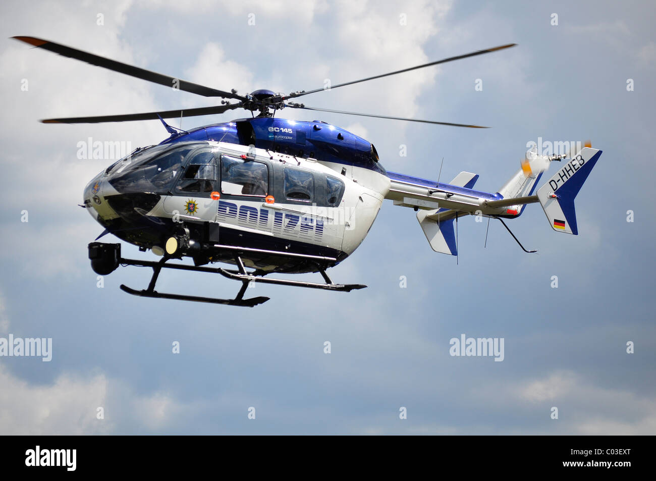Hessian police helicopter Eurocopter EC 145 Stock Photo