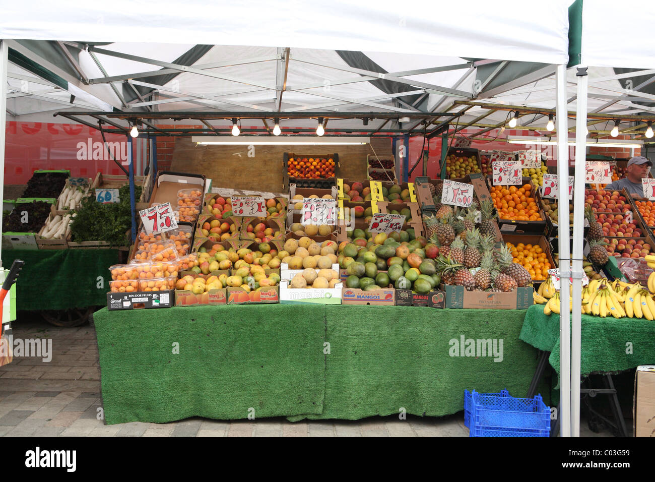 Fruit stall Camden Market London Stock Photo Alamy