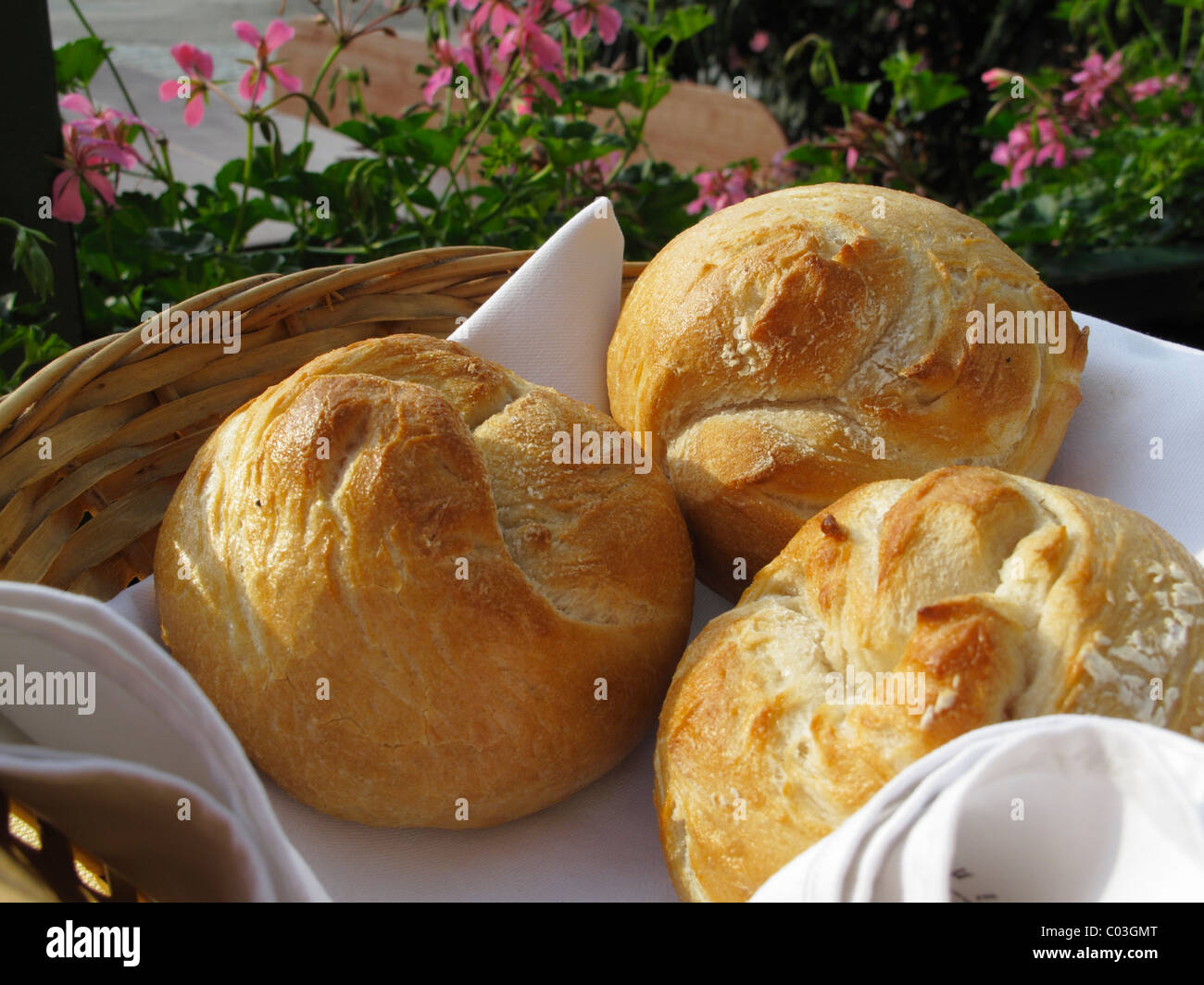 Wachauer Weckerl, regional style bread rolls, Wachau, Waldviertel, Lower Austria, Austria, Europe Stock Photo