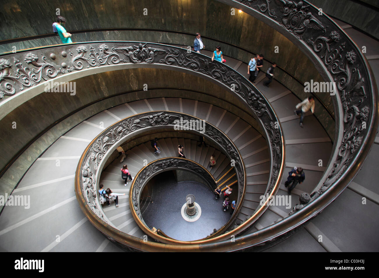 Staircase in the Vatican Museums, Vatican City, Rome, Italy, Europe Stock Photo