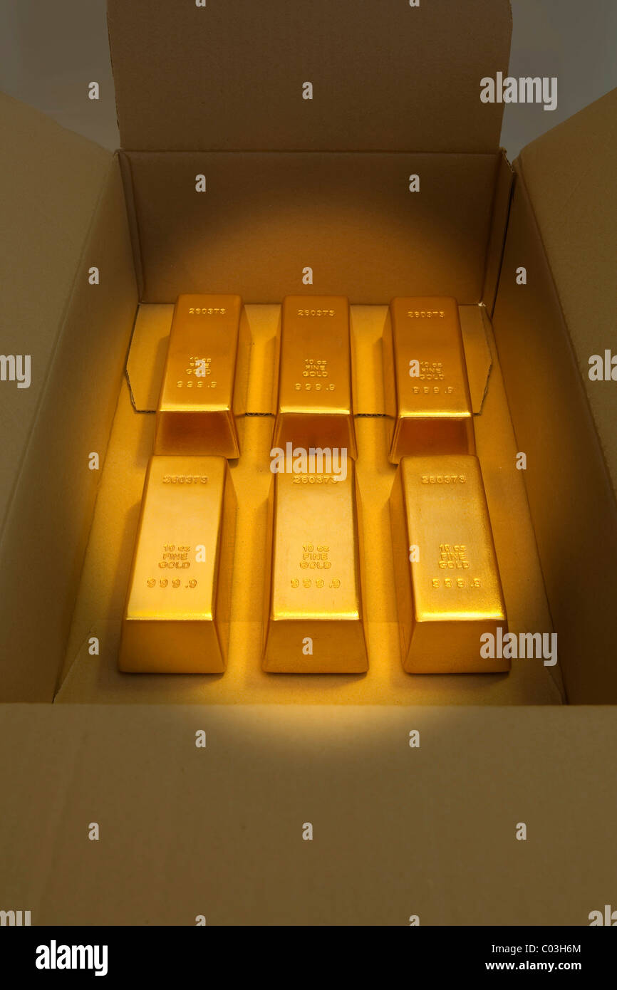 Four Gold Bullion Chocolate Bars boxed 