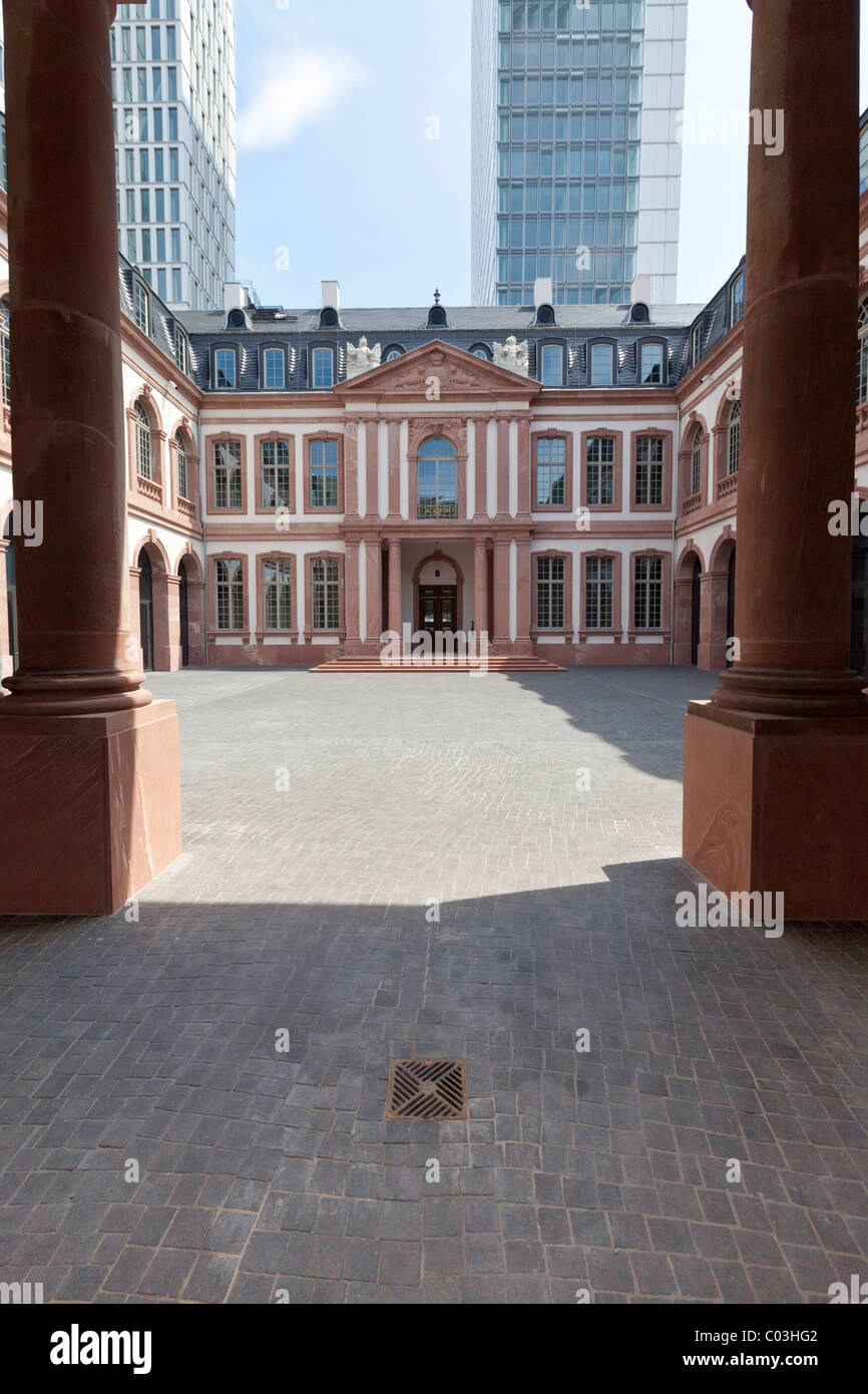 Palais Thurn und Taxis in front of the office tower project PalaisQuartier, Thurn and Taxis