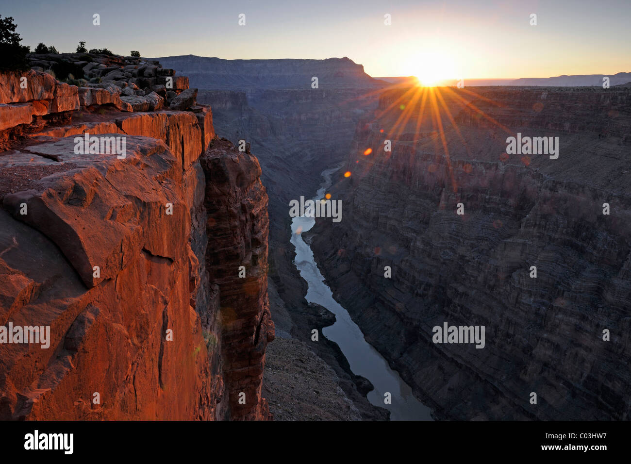 Morning Mood, Grand Canyon North Rim, Toroweap Point, Arizona, USA, America Stock Photo