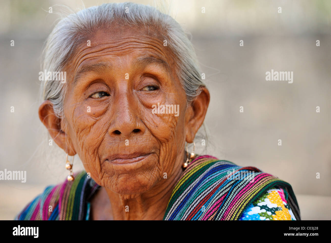 Mayan woman, Chichen Itza, Yucatan, Mexico, North America Stock Photo