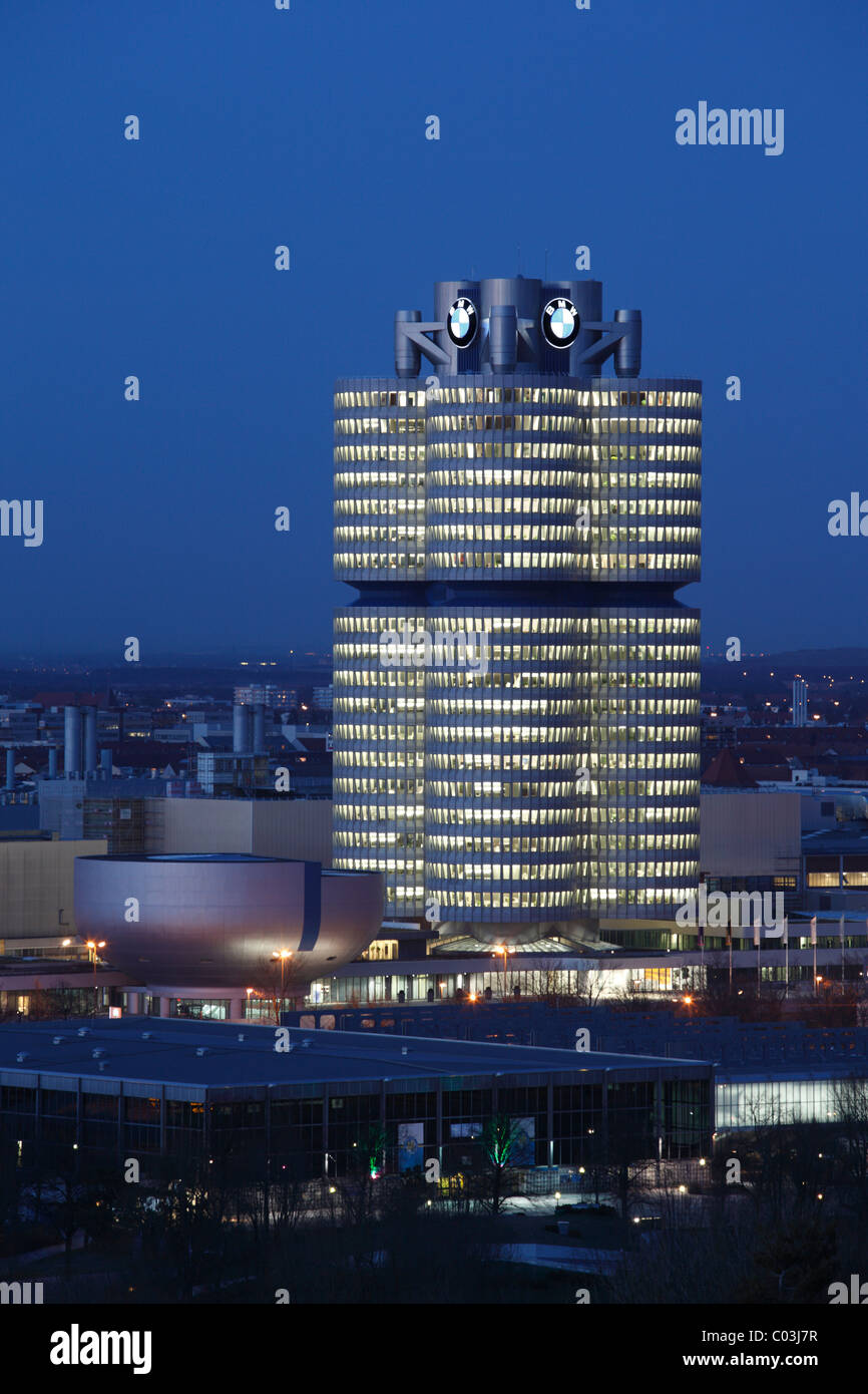BMW-Vierzylinder building, Headquarters, Munich, Bavaria, Germany, Europe Stock Photo