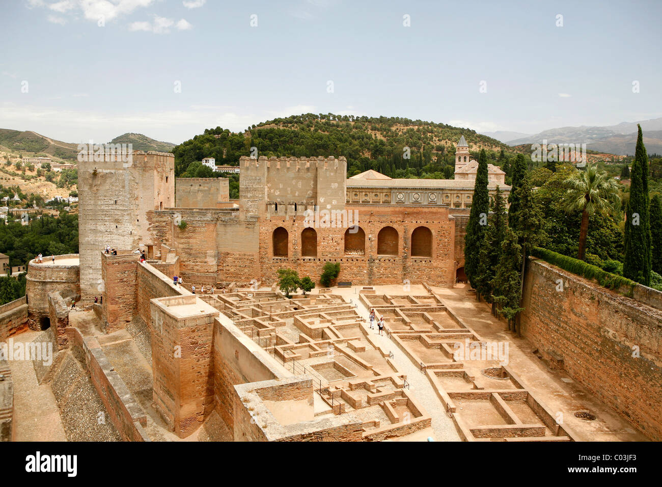 Alcazaba Palace, Alhambra, Granada, Spain, Europe Stock Photo