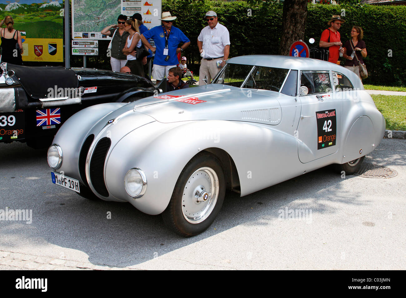 BMW 328 Kamm Coupe, built in 1939, Mille Miglia original from the BMW Museum, Ennstal Classic 2010 Vintage Car Rally, Groebming Stock Photo