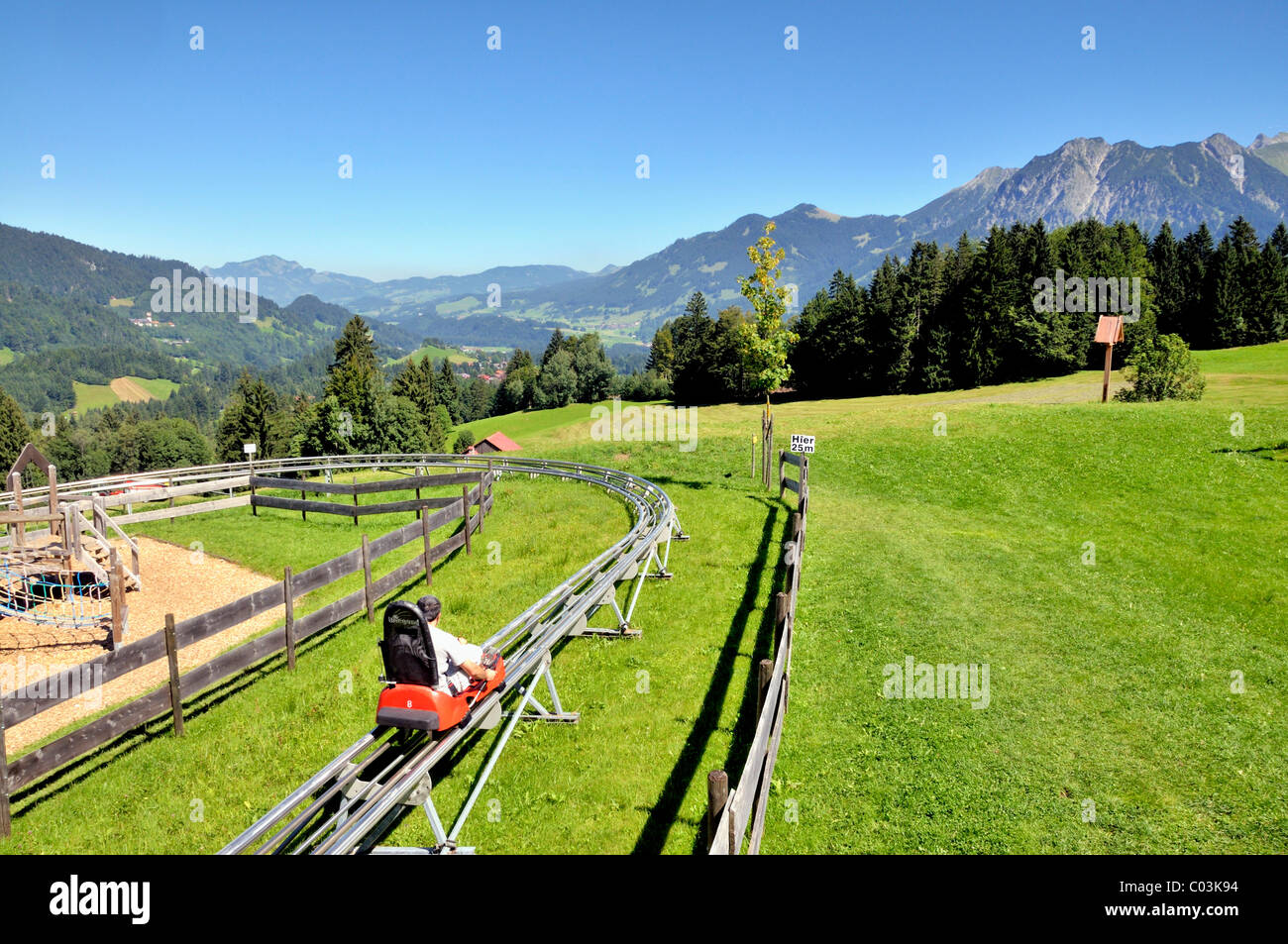 SoellereckRodel, an alpine roller coaster, Soellereck Bahn railway,  Oberstdorf, Allgaeu, Bavaria, Germany, Europe Stock Photo - Alamy