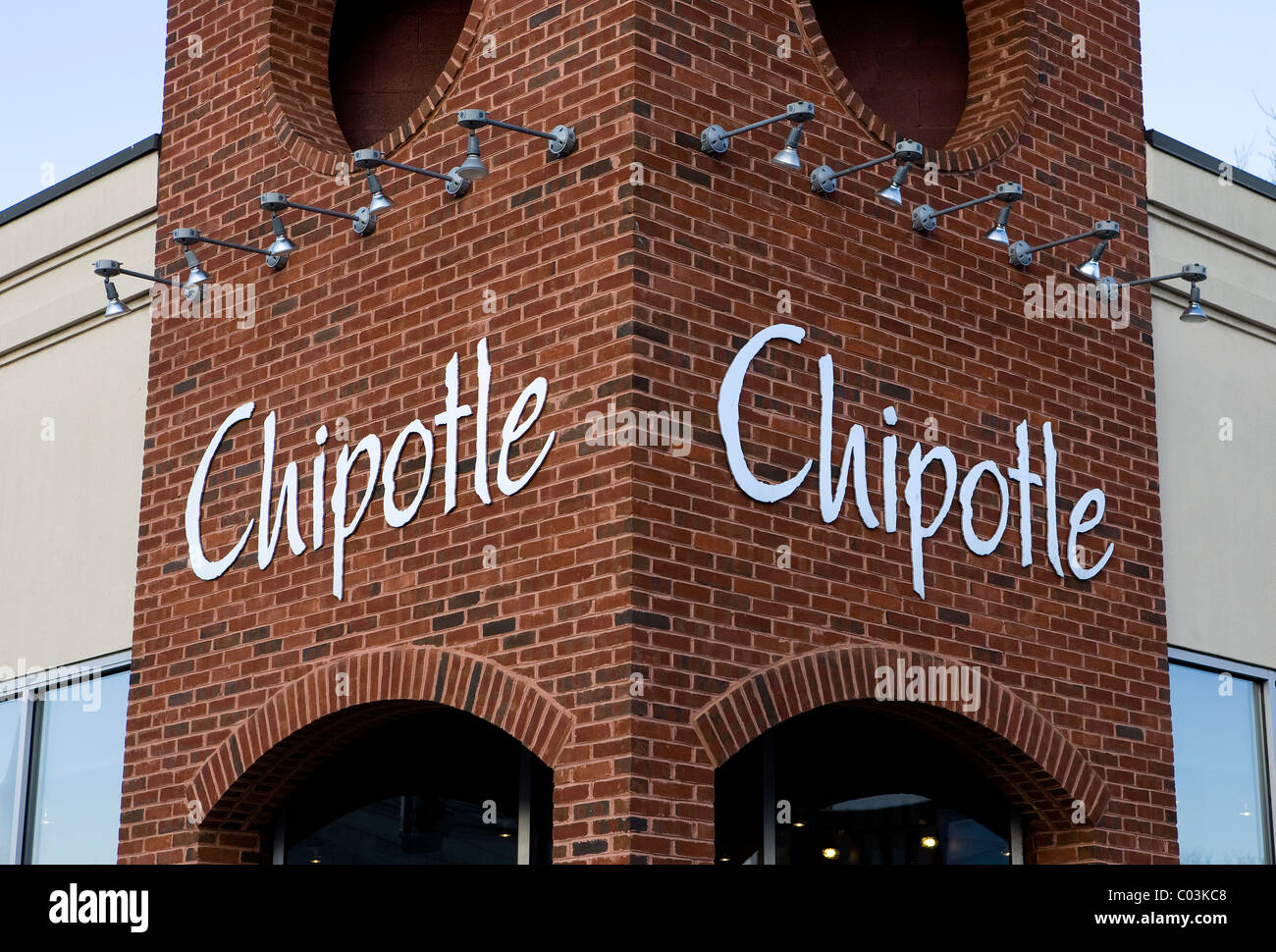 A Chipotle burrito and taco fast food restaurant.  Stock Photo