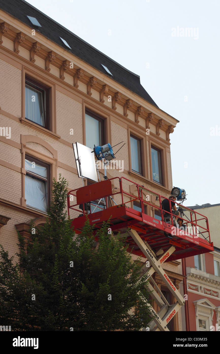 Filming, Ottensen district, Hamburg, Germany, Europe Stock Photo