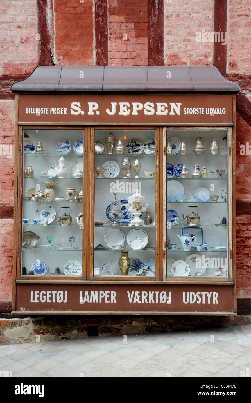 Historic lamp shop, oen-air museum the Old Town or Den Gamle By, Århus or Aarhus, Jutland, Denmark, Europe Stock Photo -