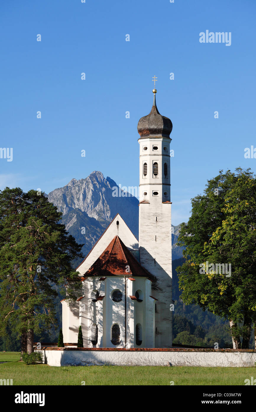 Church of St. Coloman or Colomanskirche, Schwangau, in front of the ...