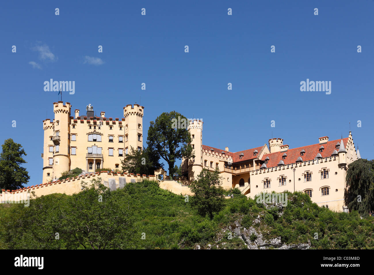 Schloss Hohenschwangau Castle, Ostallgaeu, Allgaeu, Schwaben, Bavaria