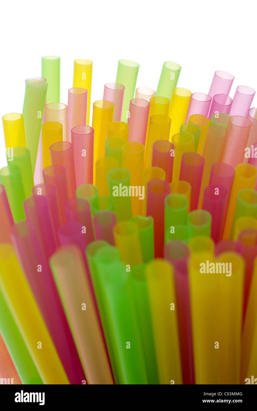 Drinking straws background isolated on white background Stock Photo - Alamy