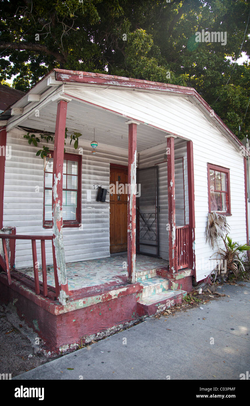 Old wooden house in Whitehead Street, Key West, Florida, USA Stock Photo