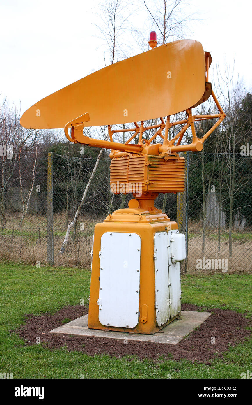 An old radar used for communication and to send receive and transmit