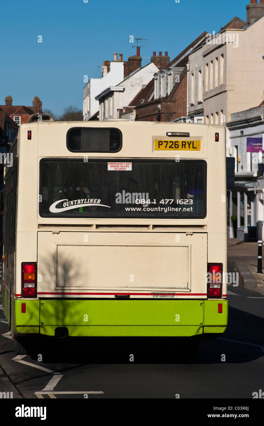 Rear Of A Countryliner Single Decker Bus Stock Photo