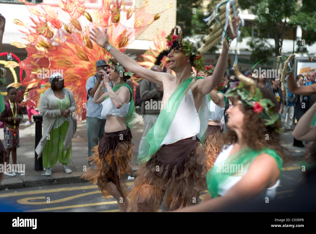 Street performers at the Notting Hill Carnival 2010, London Stock Photo