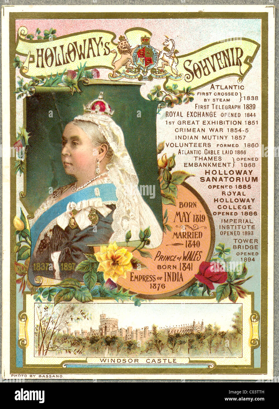 Souvenir of Queen Victoria's Diamond Jubilee Stock Photo