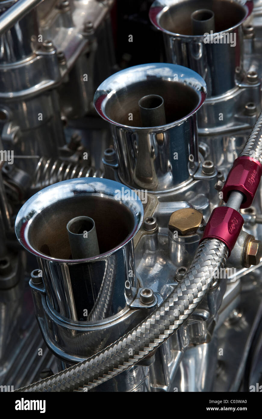 Air intakes on fuel injection petrol engine Stock Photo Alamy