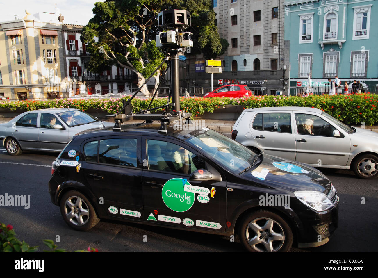 Google car in Las Palmas on Gran Canaria Stock Photo