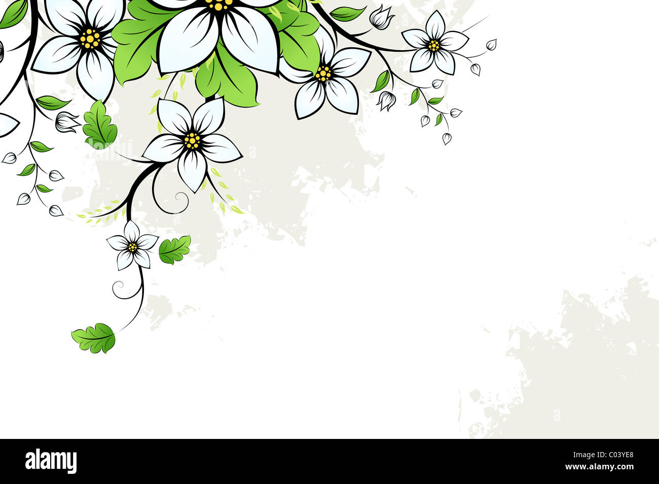 Flowers on grunge background for your design Stock Photo - Alamy