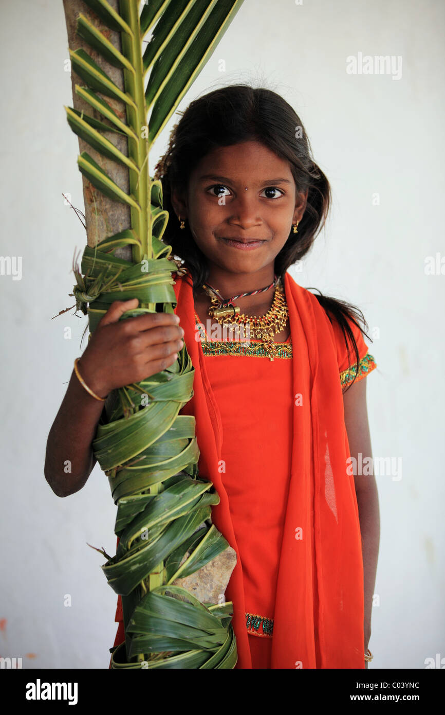 Portrait of an Indian girl Andhra Pradesh South India Stock Photo - Alamy