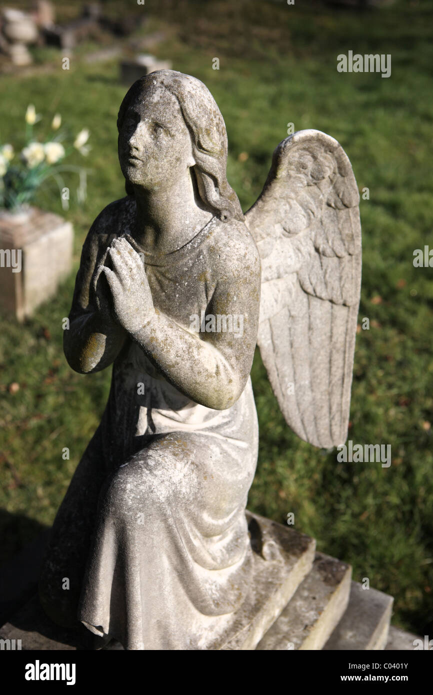 Graveyard memorials Stock Photo