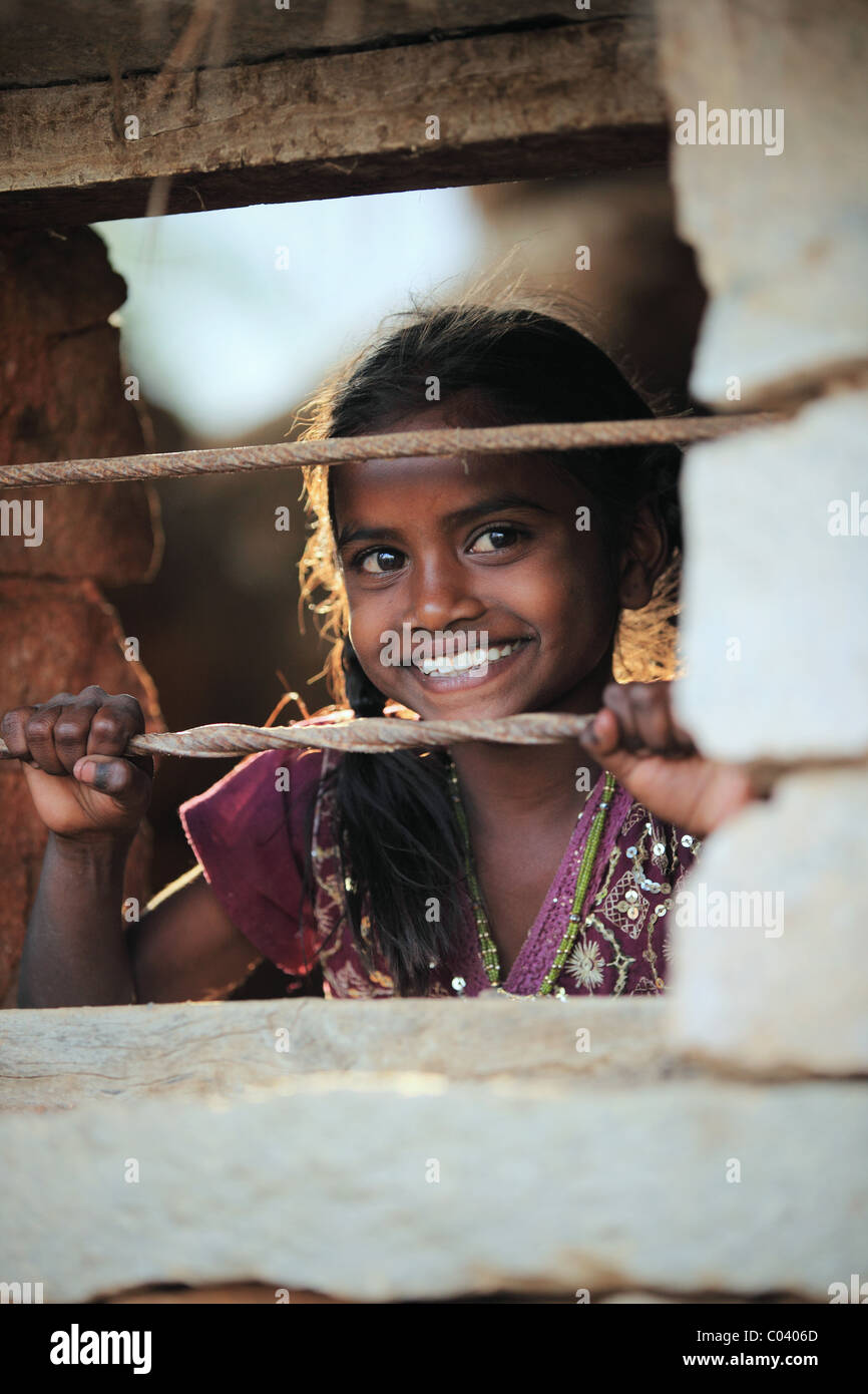 Portrait of an Indian girl Andhra Pradesh South India Stock Photo - Alamy