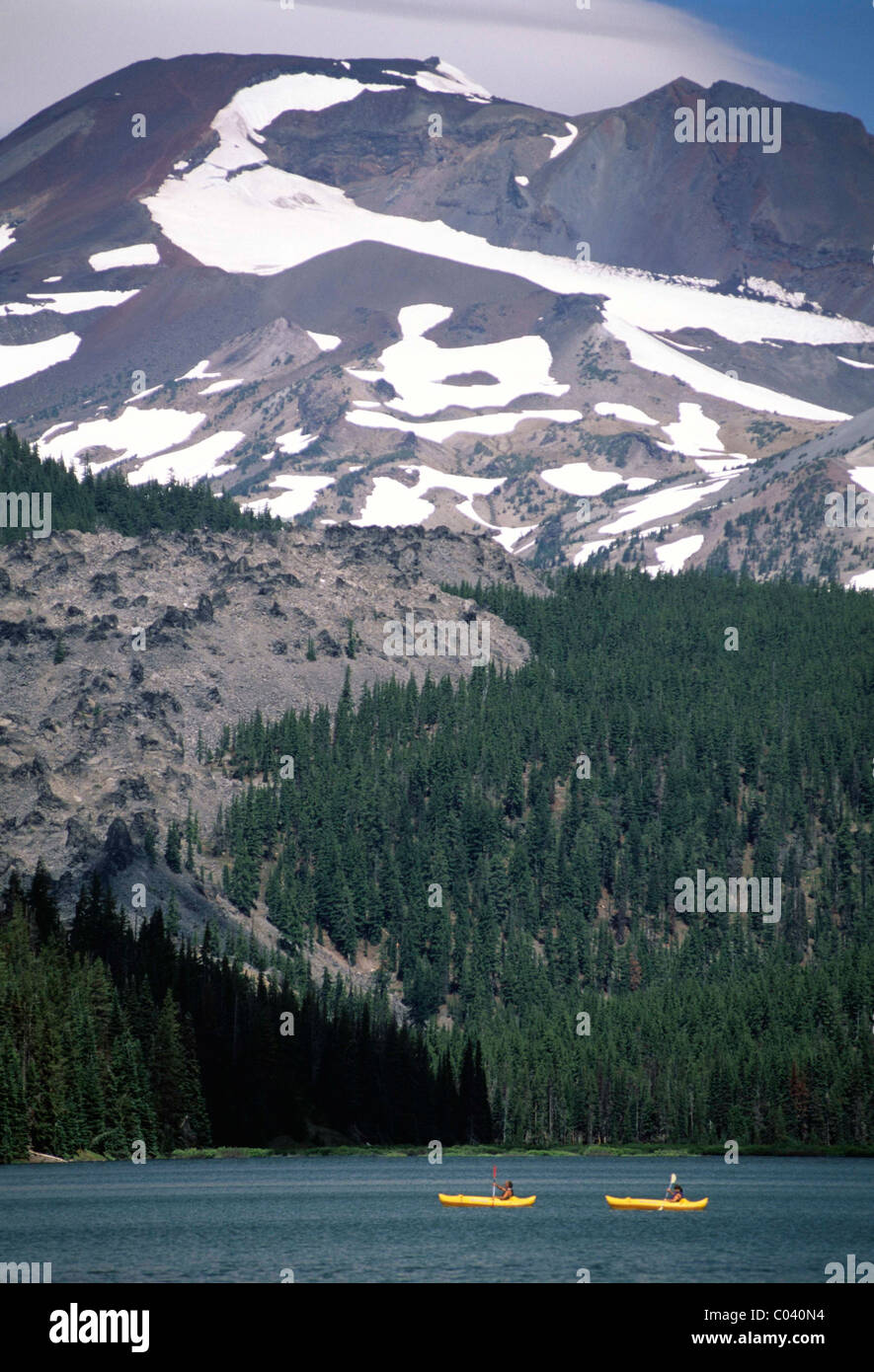 Kayaking, Sparks Lake, Bend, Oregon Stock Photo Alamy