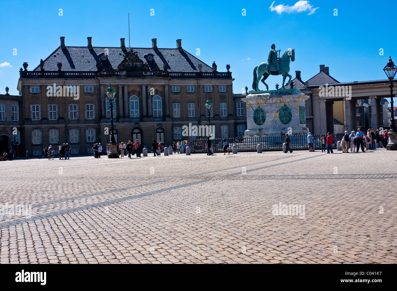 Amalienborg Palace in Copenhagen, Denmark. Stock Photo