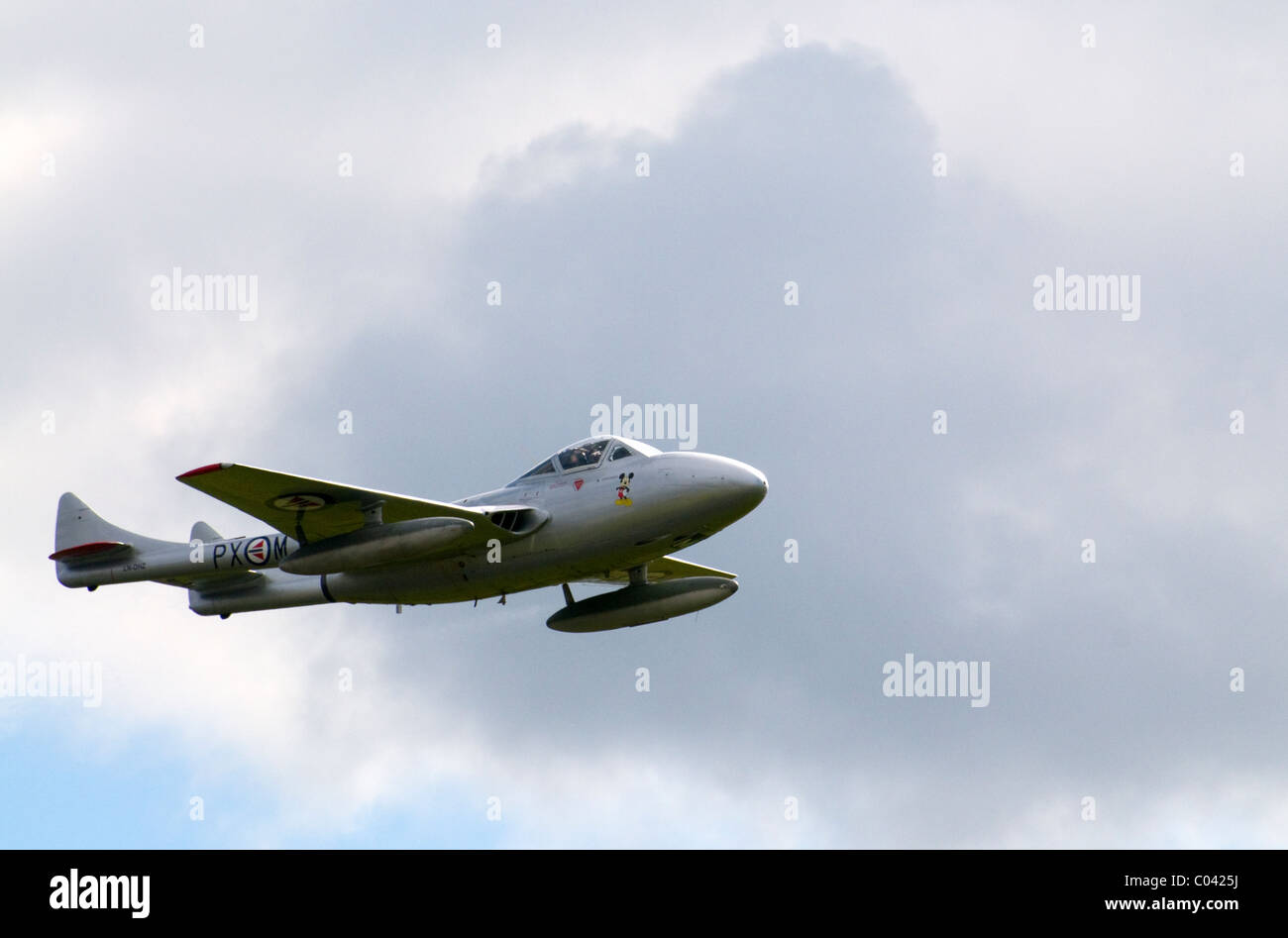 dh115 , vampire t55 , raf leuchars airshow , scotland , sep 2010 Stock Photo