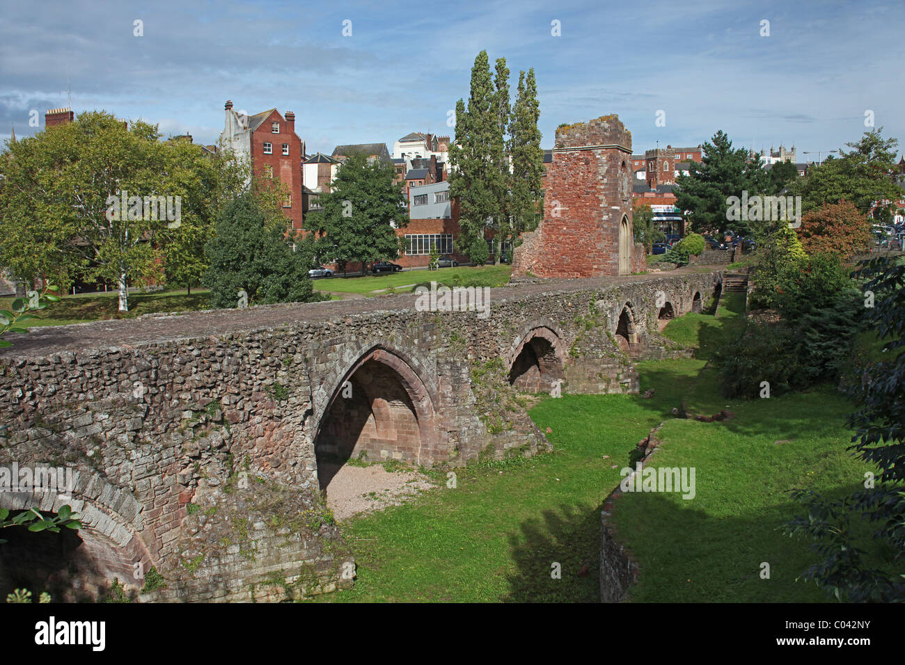 The old River Exe bridge in Exeter, Devon, England, UK Stock Photo
