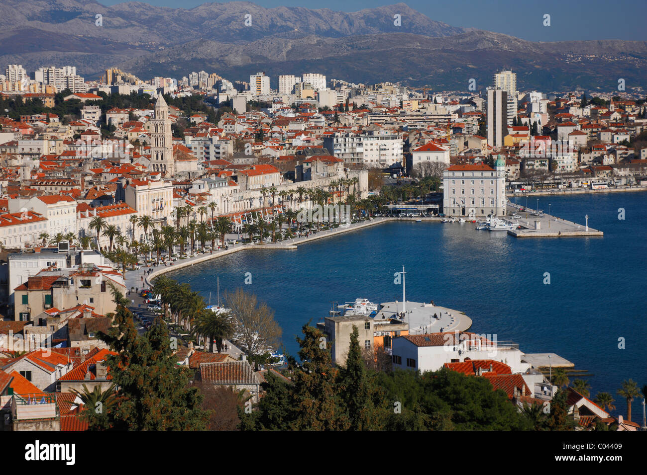 Split, city view from Marjan, Croatia Stock Photo