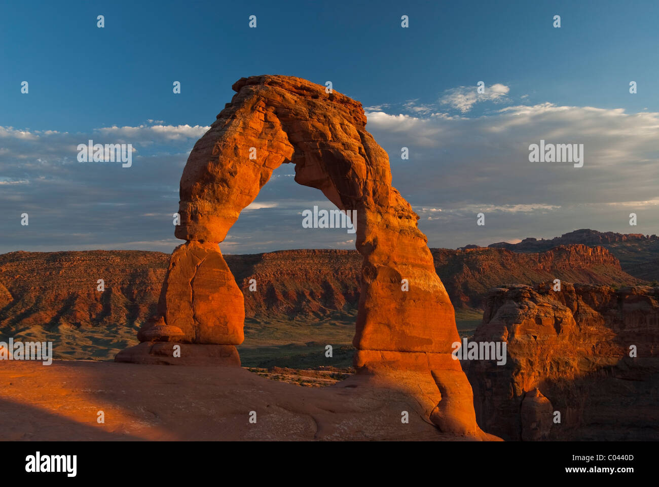 World famous Delicate Arch at Arches National Park Stock Photo