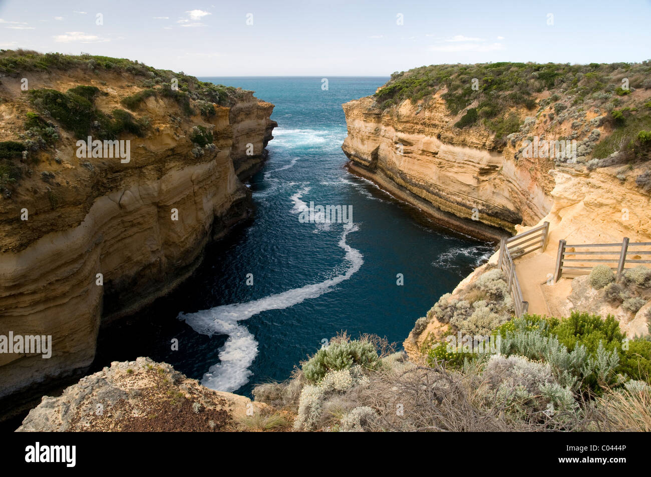 Eroded seacliffs, Lord Ard Gorge, Port Campbell National Park, Great Ocean Road, Victoria, Australia Stock Photo