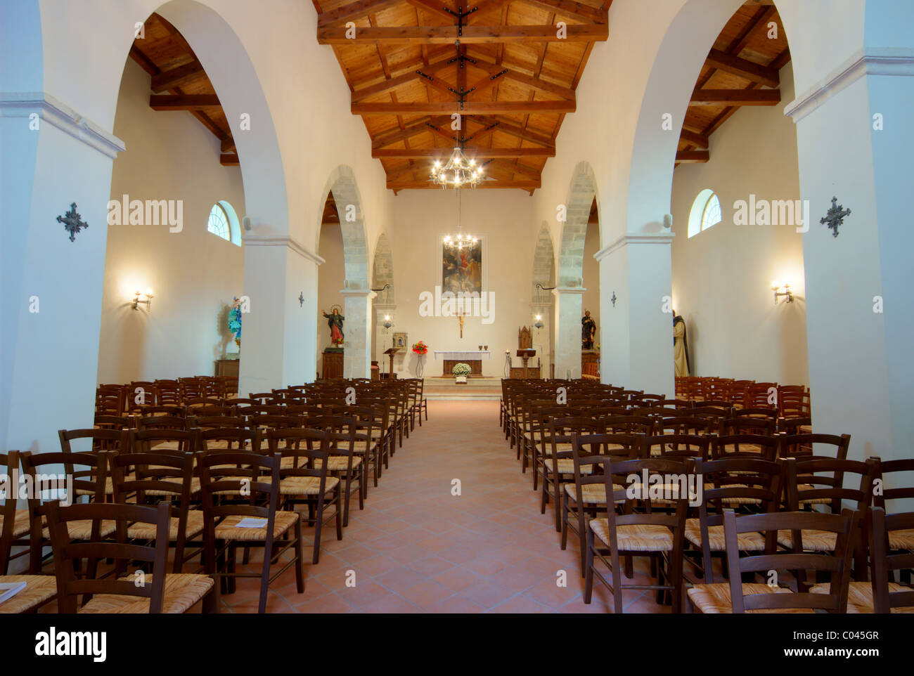 Faifoli Cross and prayer chairs hi-res stock photography and images - Alamy