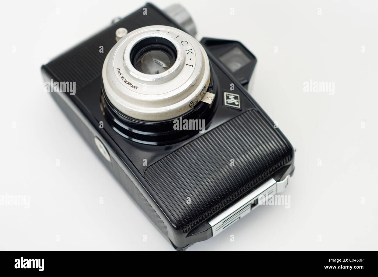 An old Agfa 35mm film camera on a white background Stock Photo Alamy