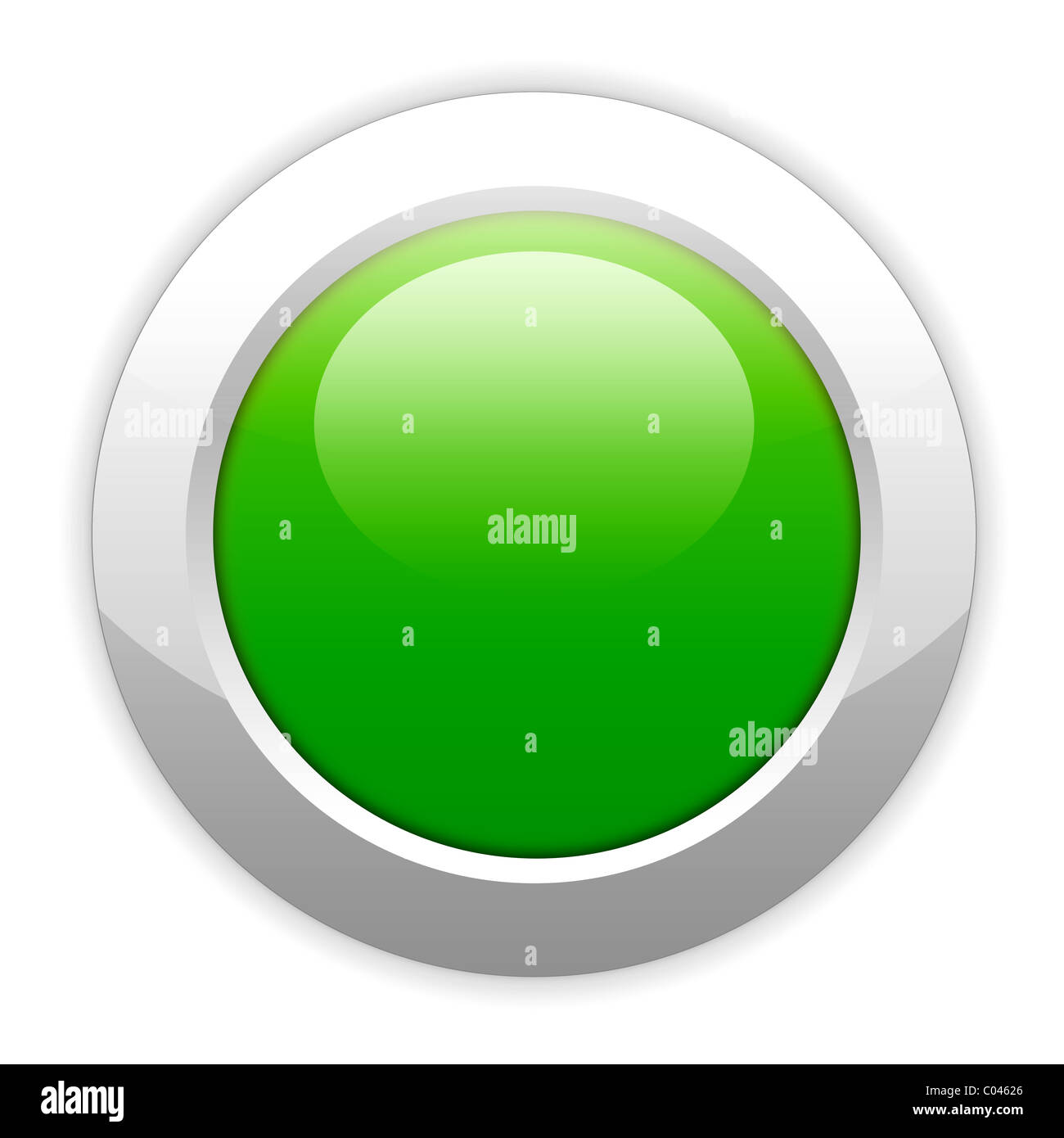 electronic glowing green button Stock Photo - Alamy