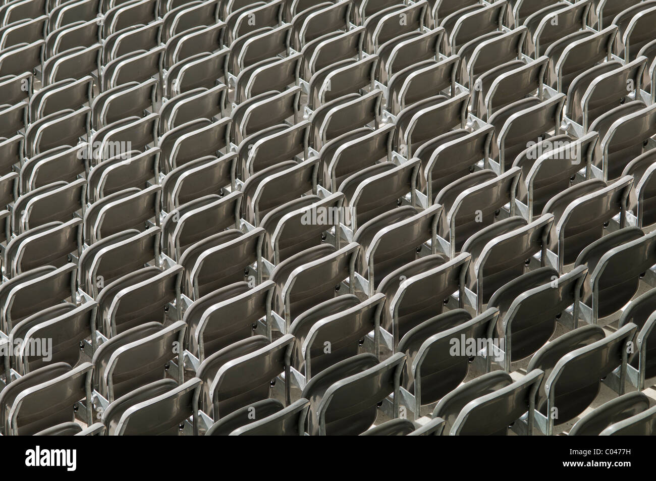 Rows of empty stadium seats, Olympic stadium, Berlin, Germany, location of the 1936 games Stock Photo