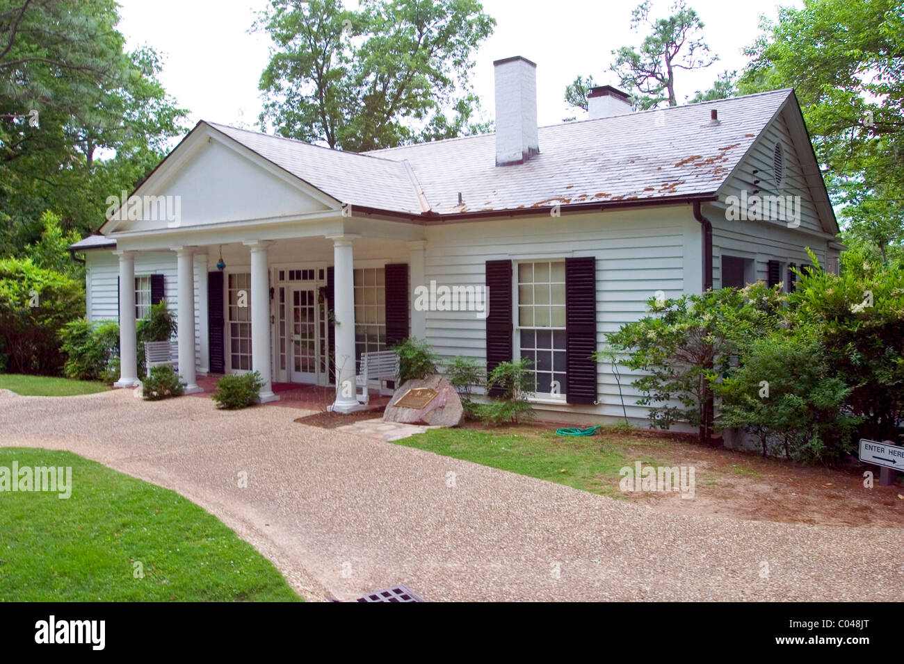 The Little White House, FDR's getaway during his entire presidency from 1933 until he died here in '45, Warm Springs, Georgia Stock Photo