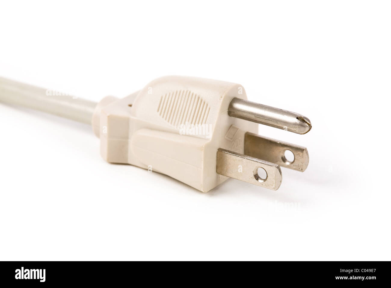 white Power Cord Plug close up shot Stock Photo Alamy