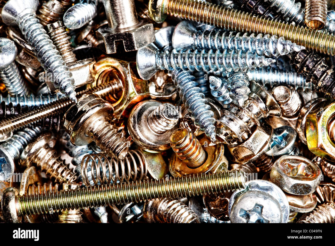 assortment of bolts and screws Stock Photo Alamy
