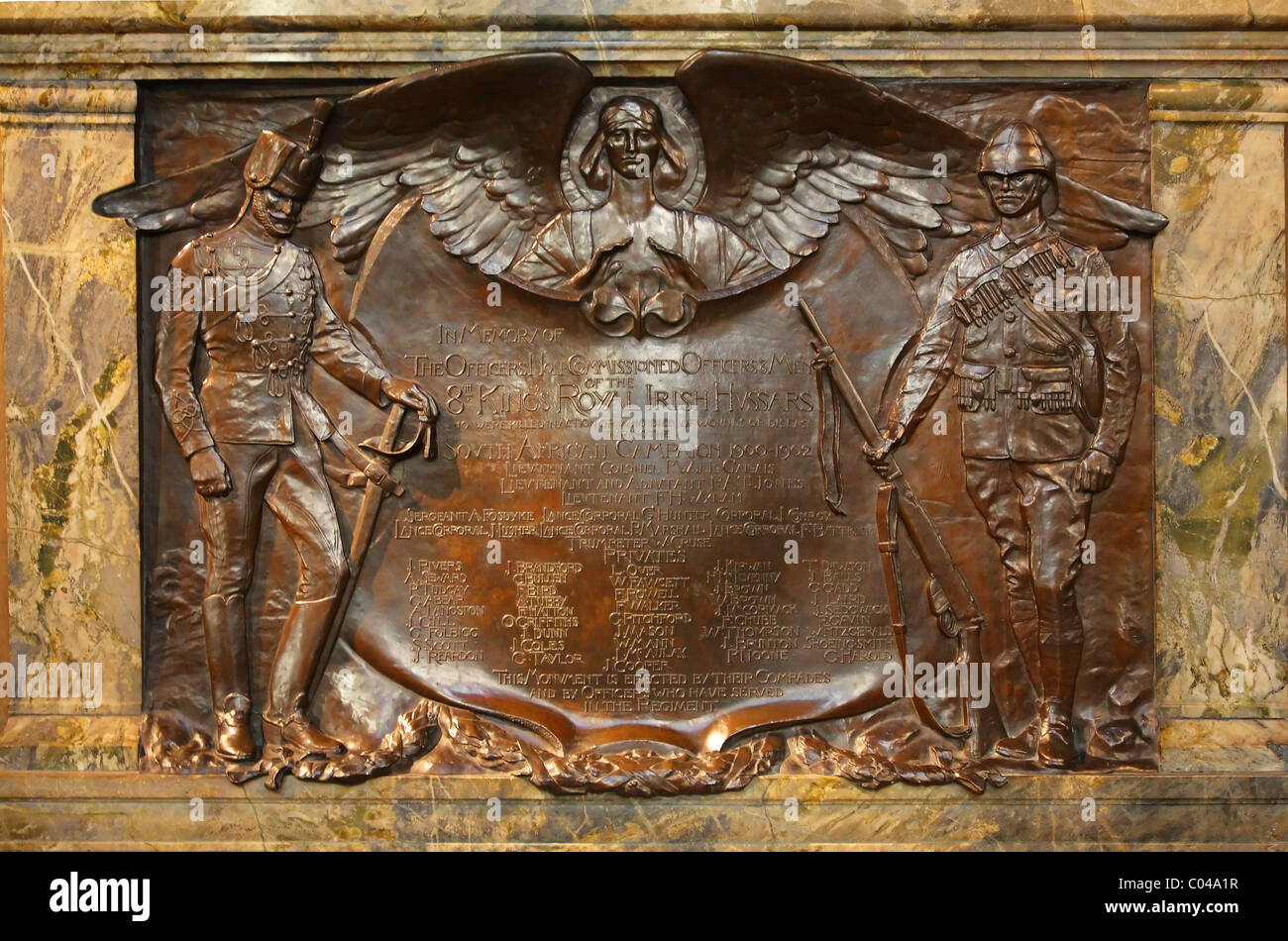 Irish Hussars Commemoration Plaque St. Patrick's cathedral Stock Photo